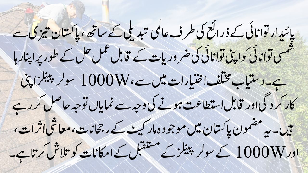 1000w Solar Panel Price in Pakistan
